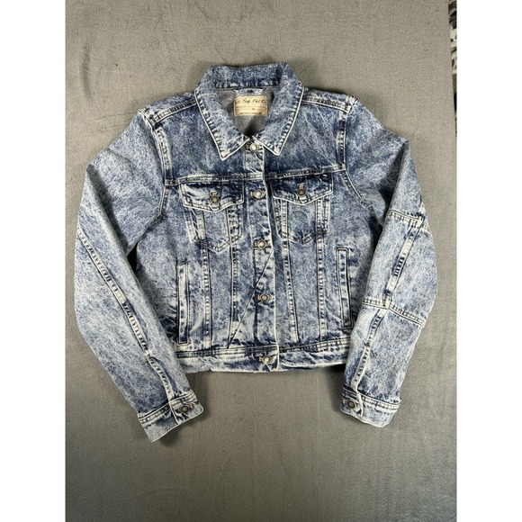 Free People Jackets & Blazers - We The Free Free People Rumors Denim Jacket Acid Wash NWOT Size M